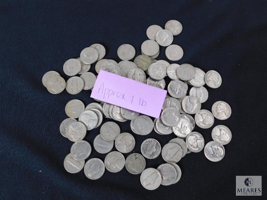 Approximately 1 pound of mixed Jefferson nickels
