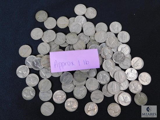 Approximately 1 pound of mixed Jefferson nickels