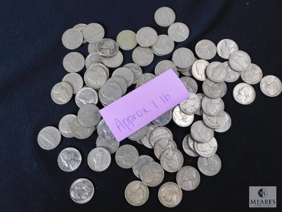 Approximately 1 pound of mixed Jefferson nickels