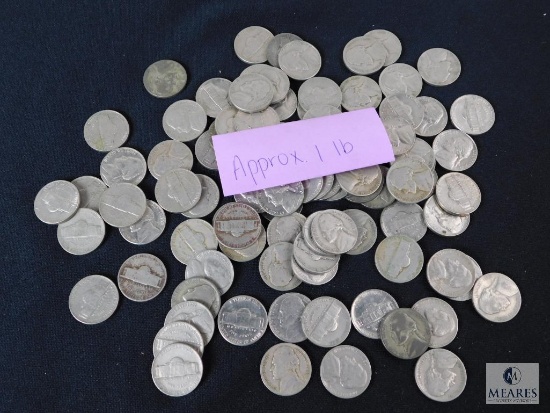 Approximately 1 pound of mixed Jefferson nickels