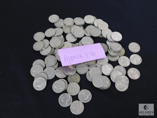 Approximately 1 pound of mixed Jefferson nickels