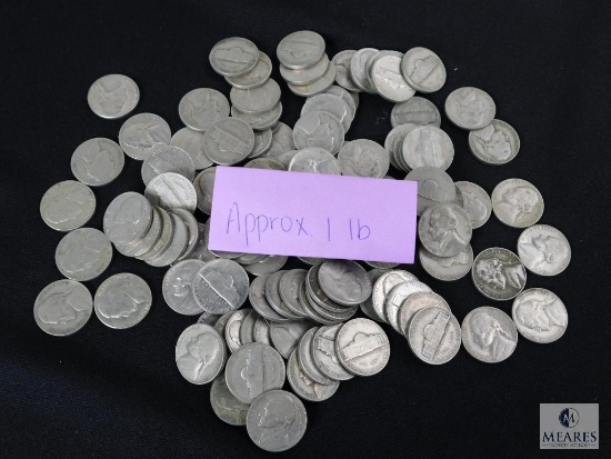 Approximately 1 pound of mixed Jefferson nickels