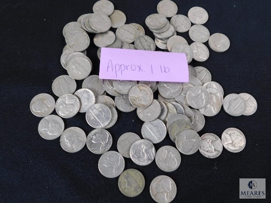 Approximately 1 pound of mixed Jefferson nickels