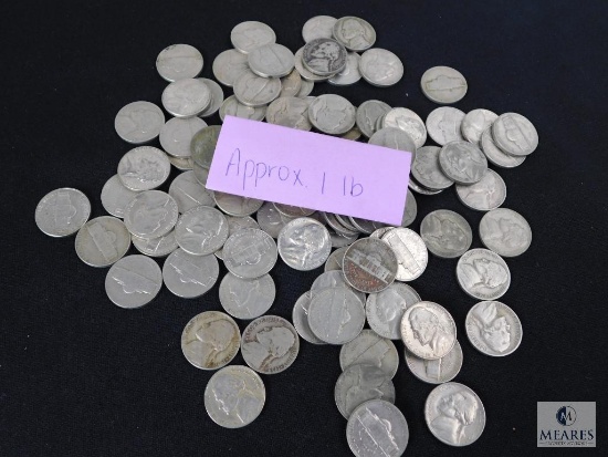 Approximately 1 pound of mixed Jefferson nickels