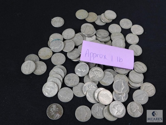 Approximately 1 pound of mixed Jefferson nickels