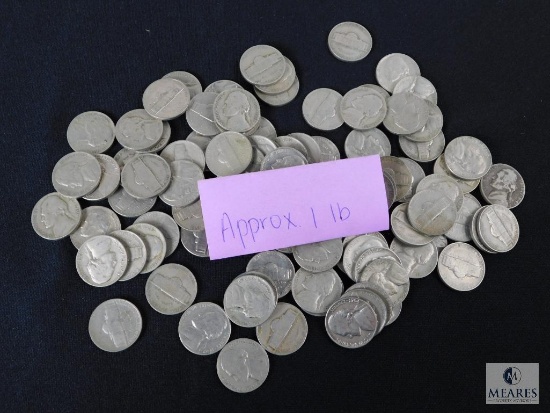 Approximately 1 pound of Jefferson nickels
