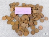 Approximately 1 pound of mixed Lincolns cents