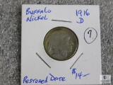 1916-D Buffalo nickel