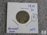 1919-D Buffalo nickel