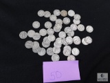 Group of (50) mixed Mercury dimes