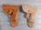 Lot of 2 Leather Luger style Holsters