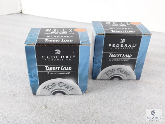 Lot of 2 Boxes of Target Load Federal Ammunition. 25 Shotshells Each. 9 Shot.