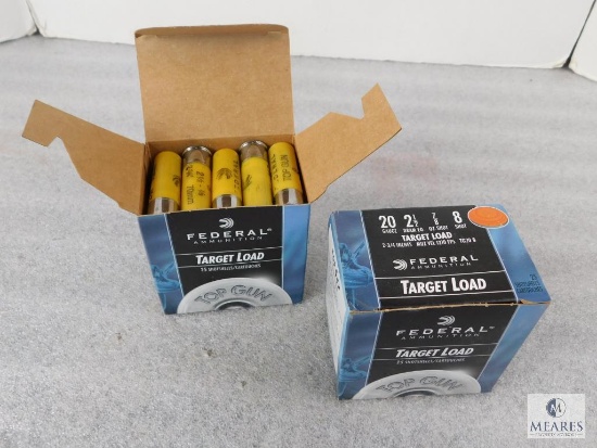 Lot of 2 Boxes of Target Load Federal Ammunition. 25 Shotshells Each. 8 Shot.