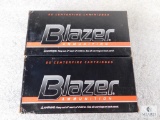 Lot of 2 Boxes of Blazer Ammunition 380 Auto. 50 Centerfire Cartridges Each.