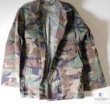 Army Woodland Camo Button up Shirt Size Small-Regular