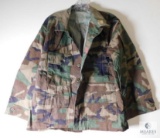 Army Woodland Camo Button up Shirt Size Medium XX-Short