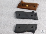 Pair Taurus Black Rubber Pistol Grips & 1 left side Wood Grip Panel