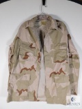 Army Desert Storm Fatigues Button up Shirt Size Medium-Long