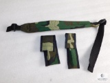 New Hunter Padded Camo Rifle Sling, Knife Case, and Mini Mag Light Case. 3 Piece Set.