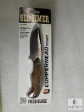New Old Timer Copperhead Fixed Blade Skinner with Sheath