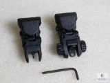 New AR15 flip up front and rear sights, fully adjustable