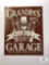 Grandpa's Fix-It Garage Tin Sign
