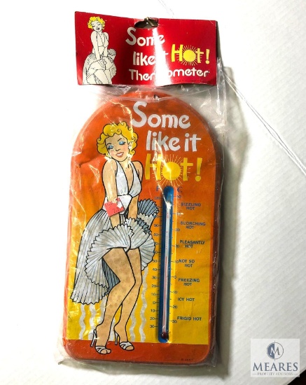 Vintage Some Like It Hot! Thermometer Tin Sign