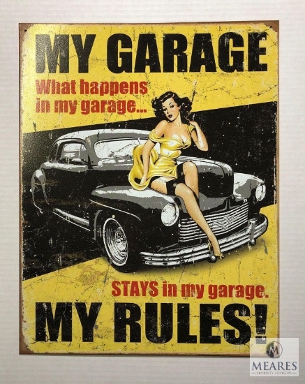 My Garage My Rules Tin Sign