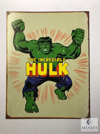 Retro Incredible Hulk Tin Sign