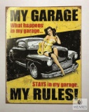 My Garage My Rules Tin Sign