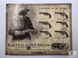 Smith & Wesson Standard Of The World Tin Sign