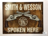 Smith & Wesson Spoken Here Tin Sign