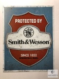 Protected By Smith & Wesson Tin Sign