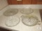 Lot of 4 Crystal Serving Dishes, Serving Trays, Serveware