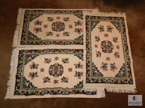 Lot of 3 Matching Front Door Rugs, Back Door Rugs, Mats