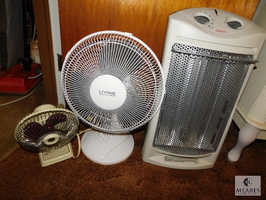 Sunbeam Heater, Living Solutions Fan, and Buffalo Brand Fan.