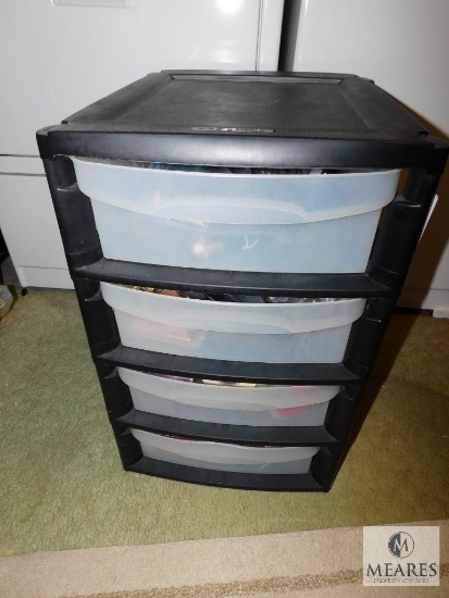 Homz Plastic 4-Drawer Storage Drawers with Contents Included: Gloves, Tape, Head Lamps, Zip Ties,
