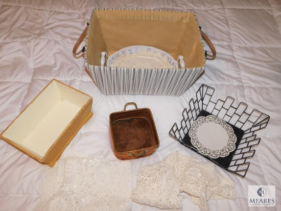 Lot of Assorted Baskets and Woven Placemats