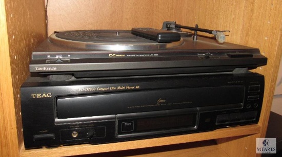 Lot of Assorted Technics Electronics: Turntable, Cassette Player, Synthesizer, ETC