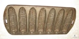 Cast Iron Corn on Cob Shaped Cornbread Dish