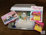 Large Lot of Arts and Crafts Supplies, Sand Bags, Ribbon, Bedazzler, Tulle