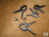 Lot of Various Size Plastic Spring Clamps, Tool Clamps