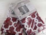 Lot 2 New Pairs (4 Total) Premium Grommet Panels Ironwork Blackout Curtains Burgundy