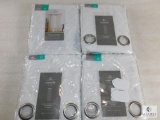 Lot 4 New Bayview Embroidery Grommet Panel Curtains White 50