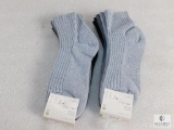 Lot 6 pair New Ladies Black / Gray / Heather Cotton blend Ankle Socks Size 4-10