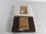 Lot 2 New Premium Bed Skirts for Queen Size Bed Ivory & Brown 60