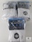 Lot 3 New Max 100 Blackout White Embroidered Grommet Curtain Panels 50