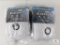 Lot 2 New Max 100 Blackout Grommet Panel Curtains 50x84 ea White Embroidered