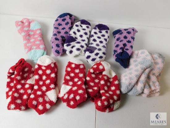 Lot 11 pairs New Ladies Fuzzy Socks Assortment of Colors