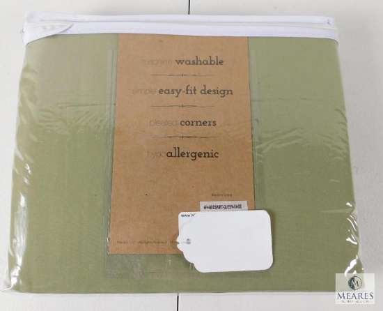New Premium Bed Skirt Queen Size in Sage Green 60"x 80" + 14" Drop